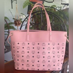 MCM  Visetos Large Aren Tote Soft Pink W/Certificate of Authenticity